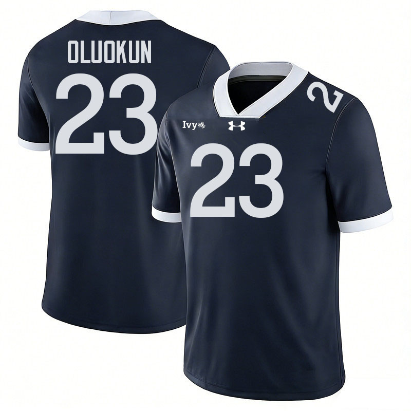 Yale Bulldogs #23 Foyesade Oluokun College Football Jerseys,Uniforms Stitched-Navy